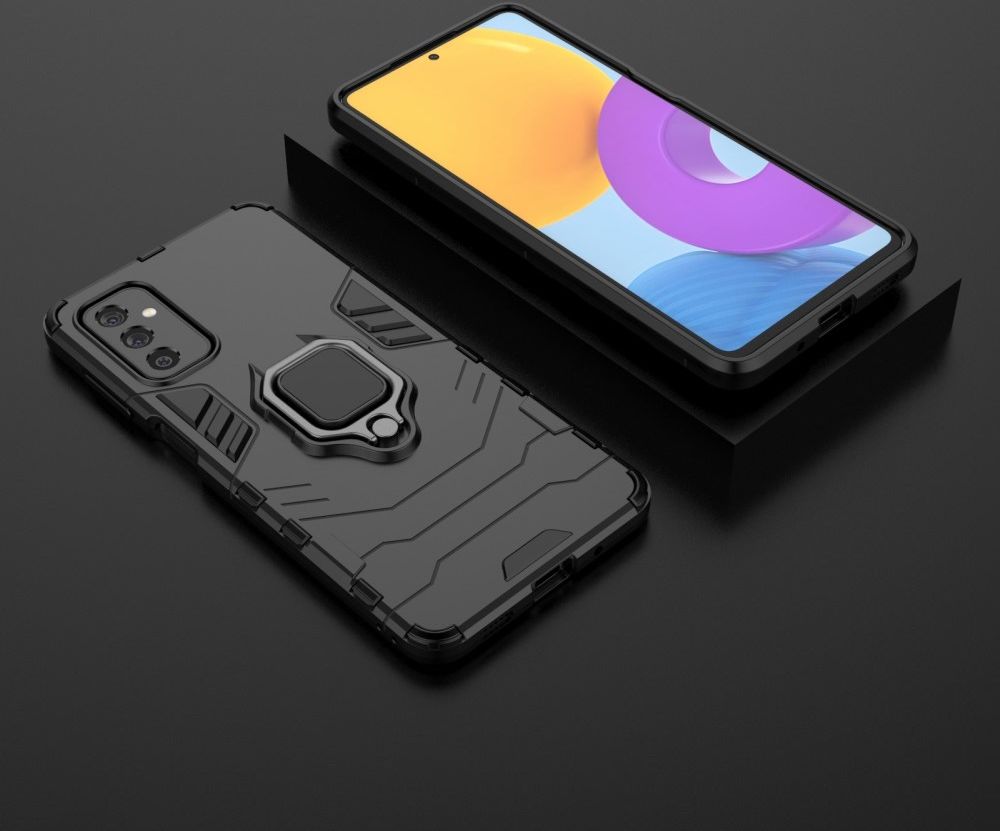 Samsung Galaxy M52 5G Hoesje met Kickstand Ring Zwart afbeelding 3