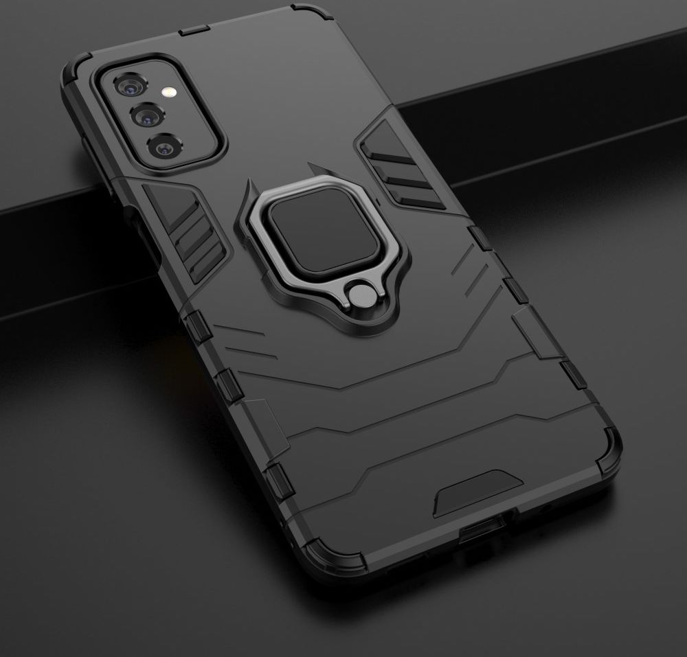 Samsung Galaxy M52 5G Hoesje met Kickstand Ring Zwart afbeelding 4