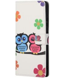 Samsung Galaxy M52 Hoesje Portemonnee Book Case Uil Print