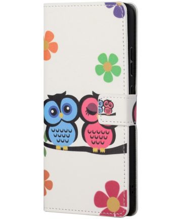 Samsung Galaxy M52 Hoesje Portemonnee Book Case Uil Print Hoesjes