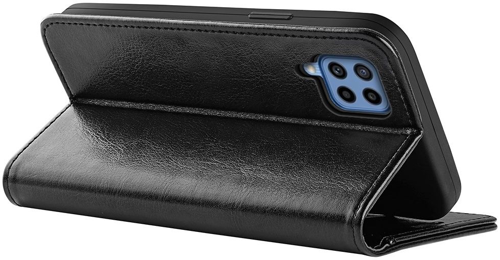 Samsung Galaxy M22 Hoesje Portemonnee Book Case Kunstleer Zwart afbeelding 5