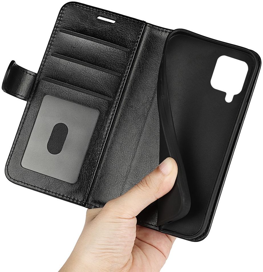 Samsung Galaxy M22 Hoesje Portemonnee Book Case Kunstleer Zwart afbeelding 7