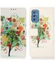 Samsung Galaxy M52 Hoesje Portemonnee Book Case Flower Print