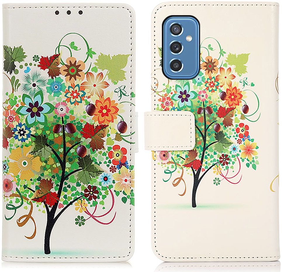 Samsung Galaxy M52 Hoesje Portemonnee Book Case Flower Print afbeelding 3