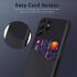 Samsung Galaxy S22 Ultra Hoesje Back Cover met Kaarthouder Zwart afbeelding 3