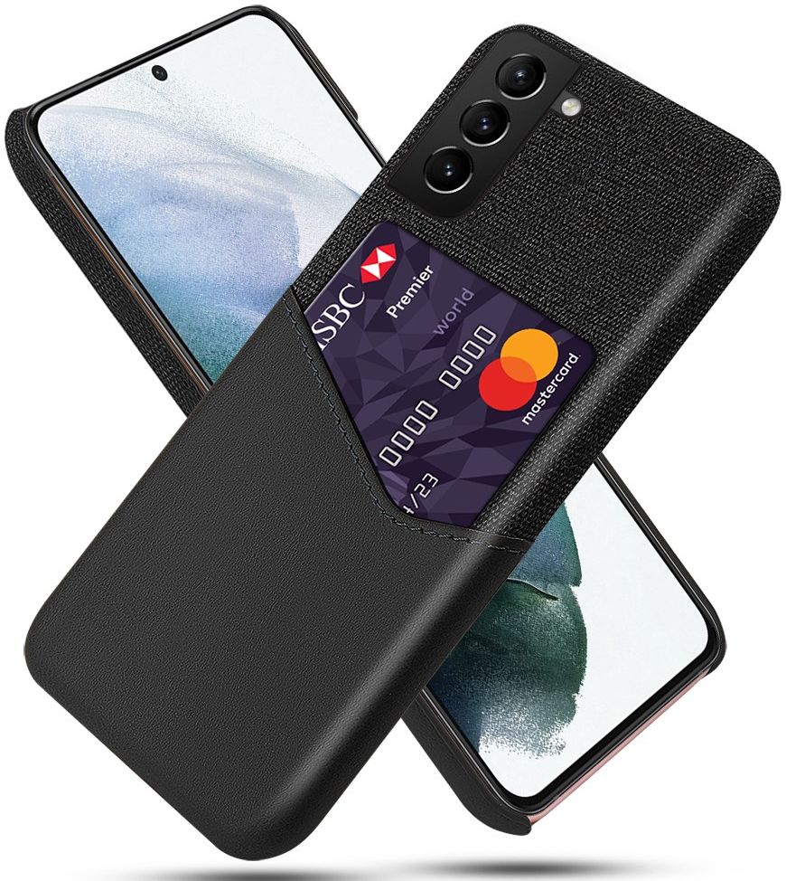 Samsung Galaxy S22 Plus Hoesje met Kaarthouder Back Cover Zwart afbeelding 1