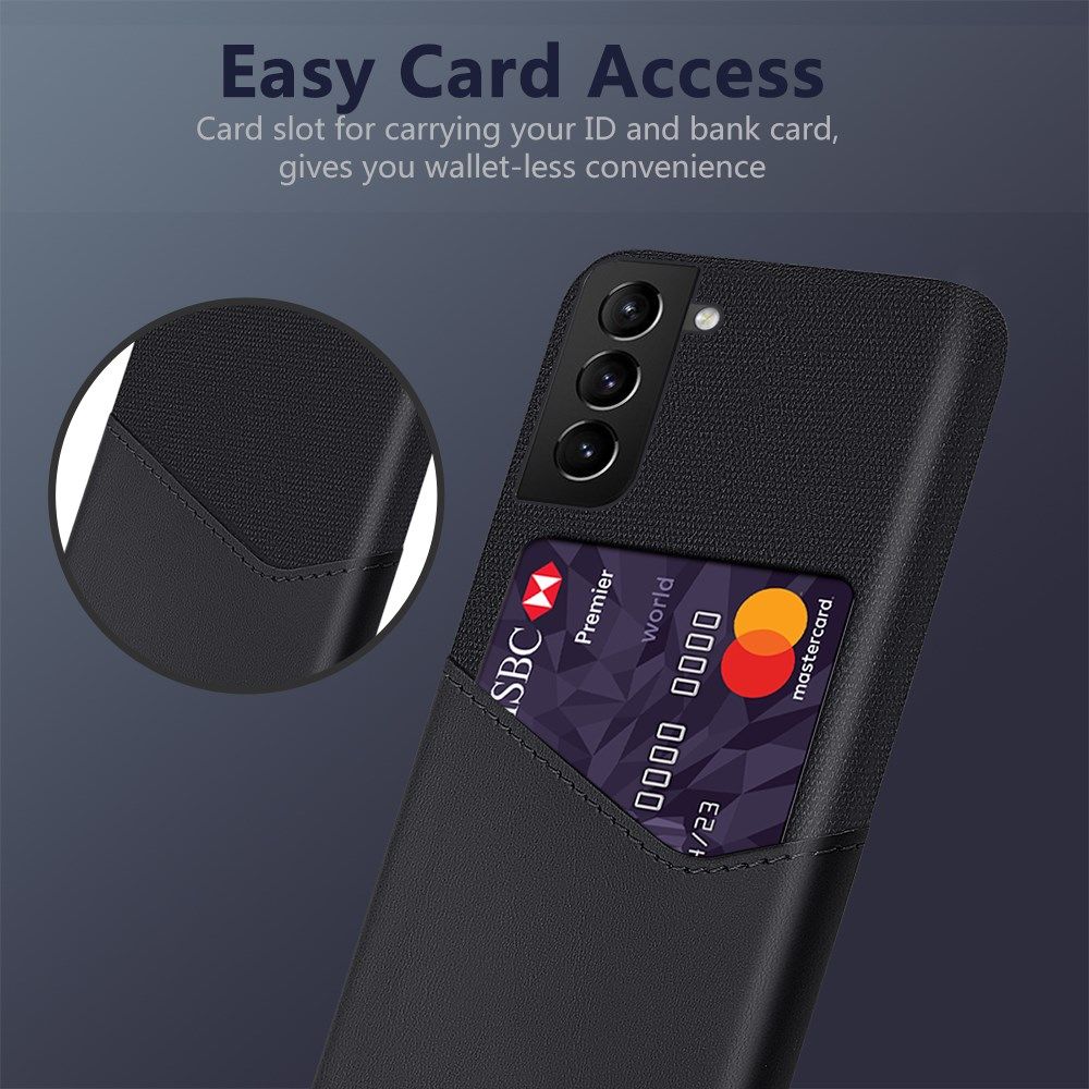 Samsung Galaxy S22 Plus Hoesje met Kaarthouder Back Cover Zwart afbeelding 2