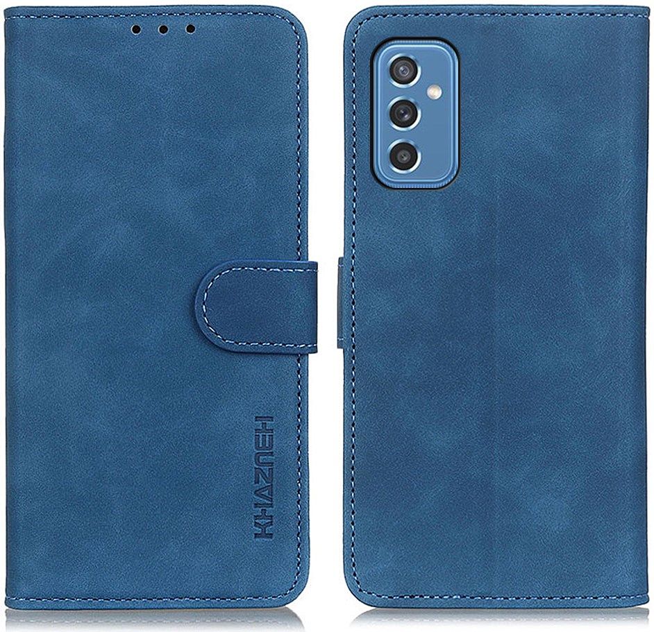 KHAZNEH Samsung Galaxy M52 5G Hoesje Retro Wallet Book Case Blauw afbeelding 3