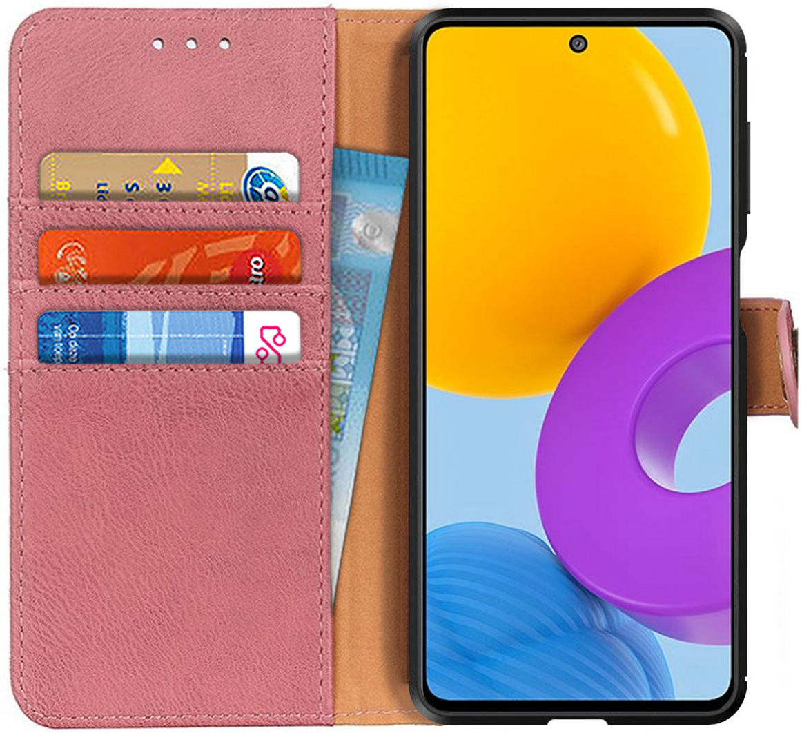 KHAZNEH Samsung Galaxy M52 Hoesje Portemonnee Book Case Roze afbeelding 1