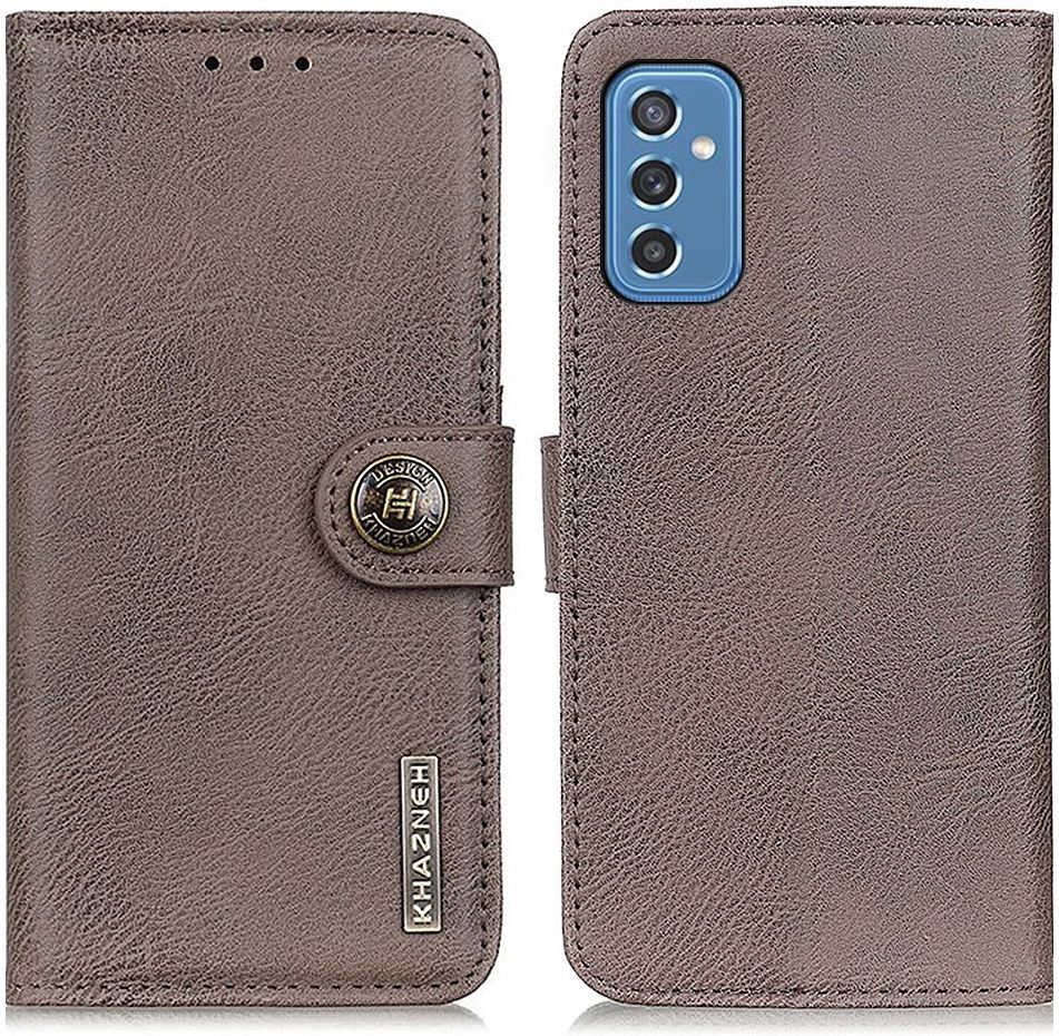 KHAZNEH Samsung Galaxy M52 Hoesje Portemonnee Book Case Grijs afbeelding 3