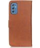 KHAZNEH Samsung Galaxy M52 Hoesje Portemonnee Book Case Bruin