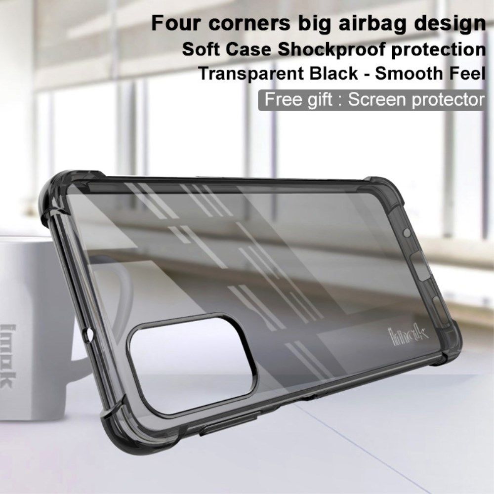 IMAK Samsung Galaxy M52 Hoesje Dun TPU + Screen Protector Zwart afbeelding 3