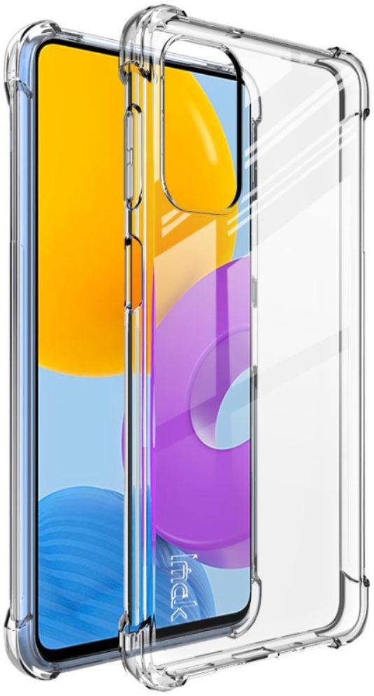 IMAK Samsung Galaxy M52 Hoesje Dun TPU + Screen Protector Transparant afbeelding 1