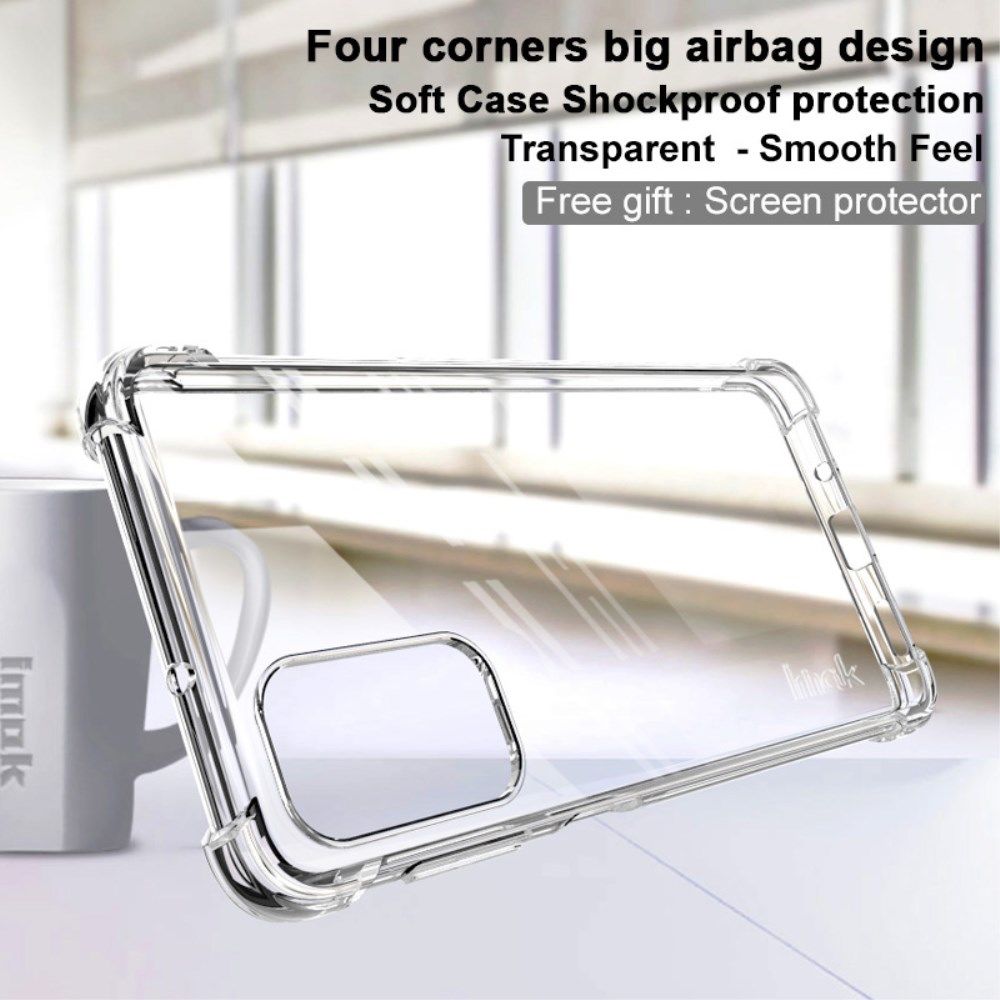 IMAK Samsung Galaxy M52 Hoesje Dun TPU + Screen Protector Transparant afbeelding 3