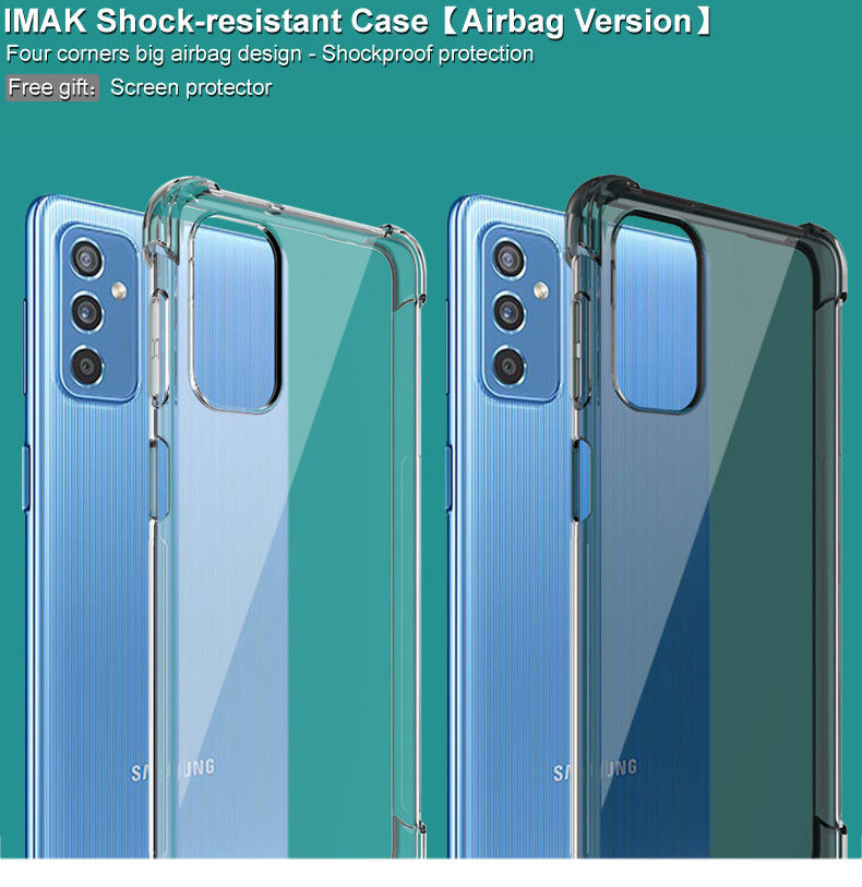 IMAK Samsung Galaxy M52 Hoesje Dun TPU + Screen Protector Transparant afbeelding 4