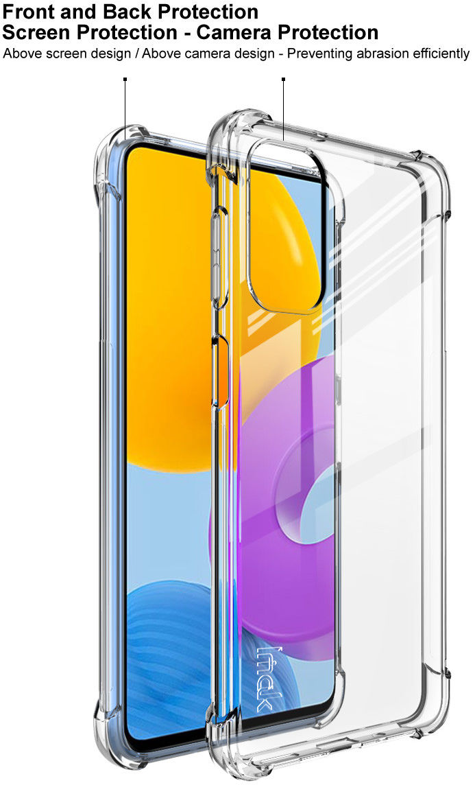 IMAK Samsung Galaxy M52 Hoesje Dun TPU + Screen Protector Transparant afbeelding 6