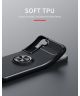 Samsung Galaxy S22 Hoesje met Magnetische Ring Kickstand Zwart