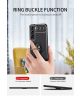 Samsung Galaxy S22 Plus Hoesje Magnetische Ring Kickstand Zwart