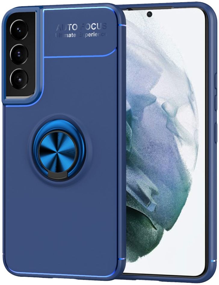 Samsung Galaxy S22 Plus Hoesje Magnetische Ring Kickstand Blauw afbeelding 1