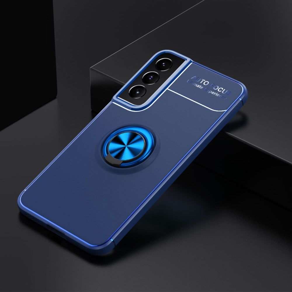 Samsung Galaxy S22 Plus Hoesje Magnetische Ring Kickstand Blauw afbeelding 2