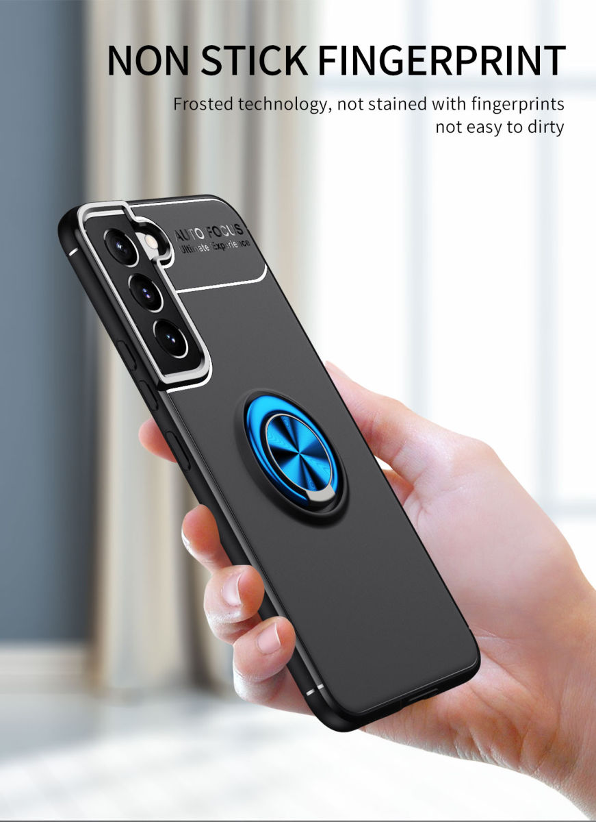 Samsung Galaxy S22 Plus Hoesje Magnetische Ring Kickstand Blauw afbeelding 10