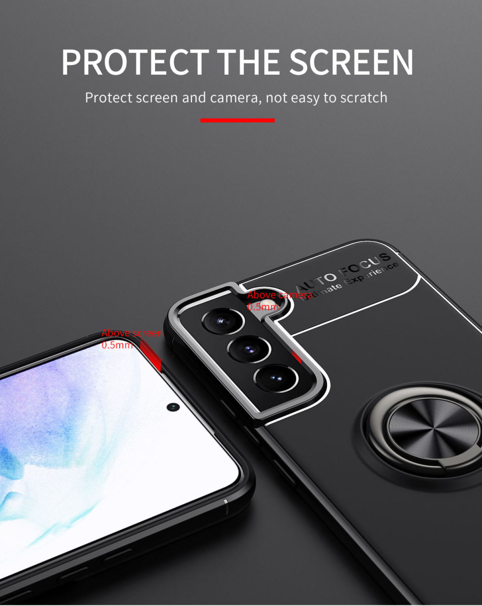 Samsung Galaxy S22 Plus Hoesje Magnetische Ring Kickstand Blauw afbeelding 11