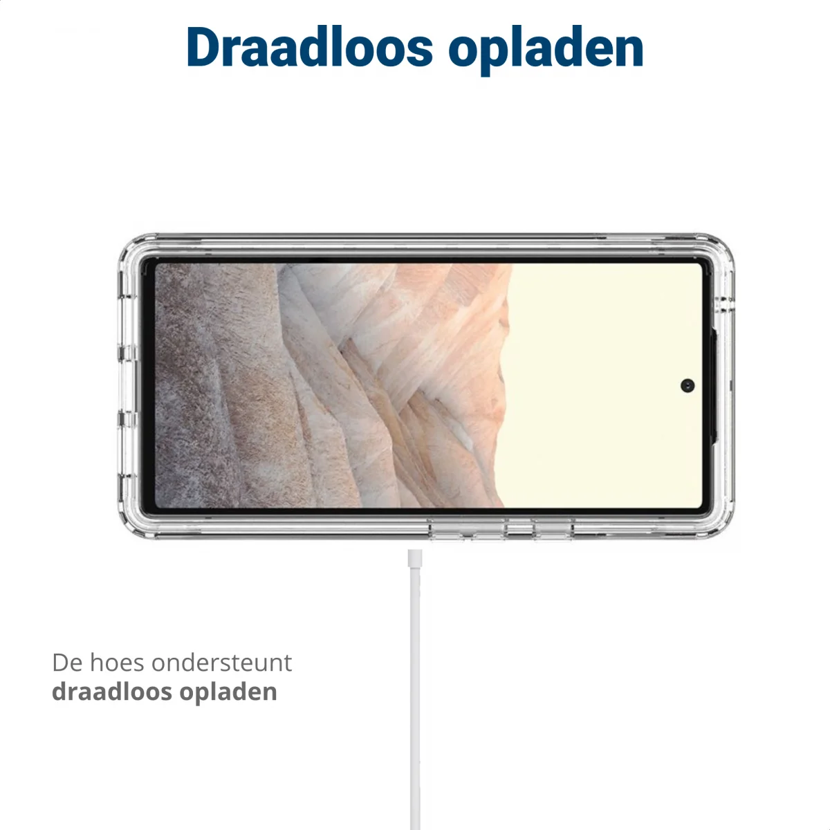 Google Pixel 6 Hoesje Volledig Schokbestendig Cover Transparant Zwart afbeelding 6