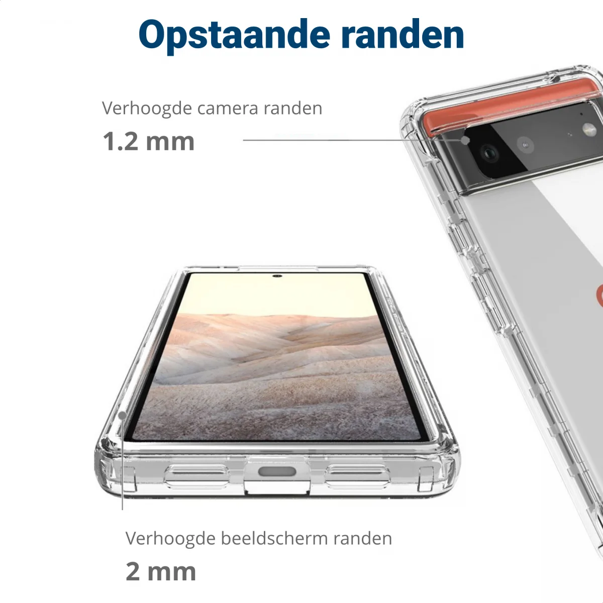 Google Pixel 6 Hoesje Volledig Schokbestendig Cover Transparant Zwart afbeelding 8
