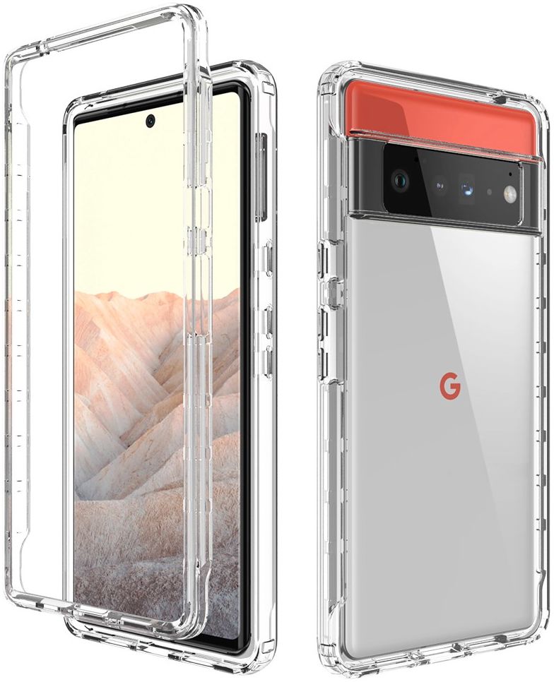 Google Pixel 6 Pro Hoesje Volledig Schokbestendig Cover Transparant afbeelding 1
