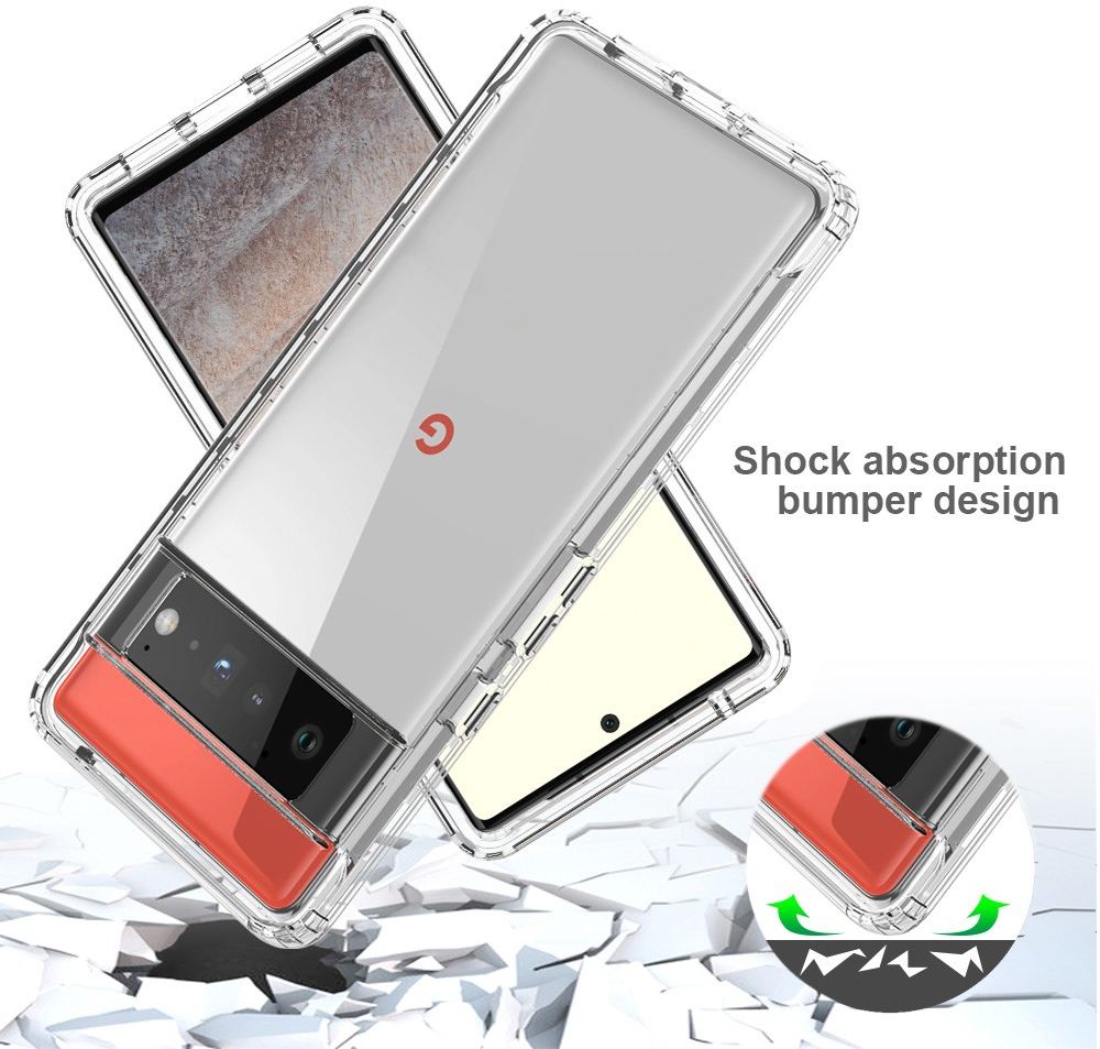 Google Pixel 6 Pro Hoesje Volledig Schokbestendig Cover Transparant afbeelding 2