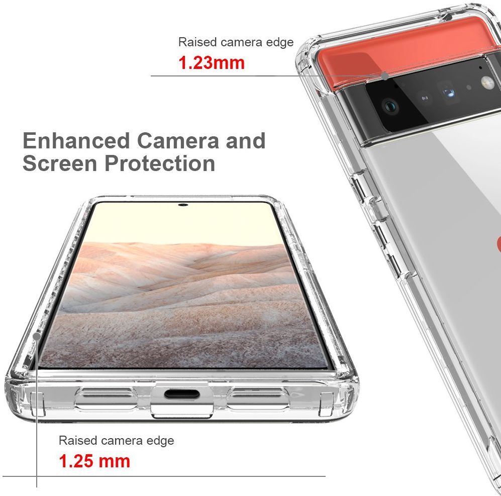 Google Pixel 6 Pro Hoesje Volledig Schokbestendig Cover Transparant afbeelding 5