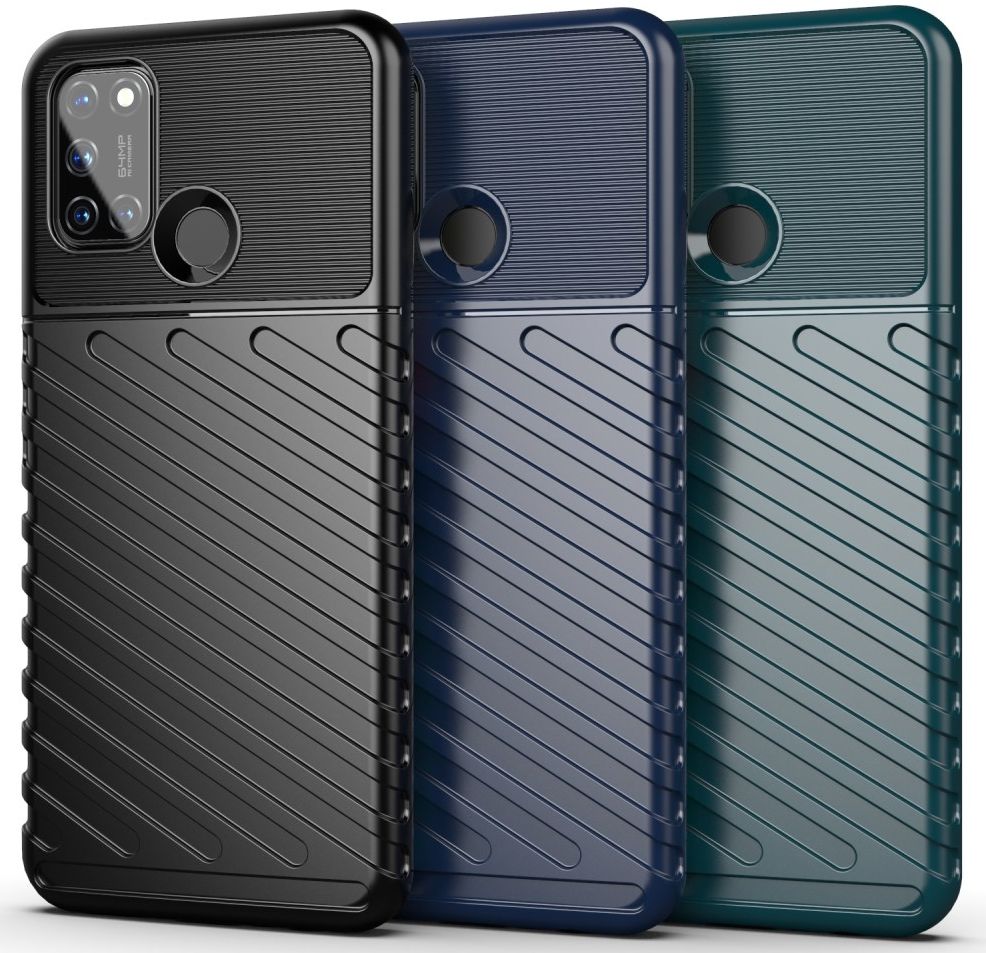 Realme 7i Hoesje Twill Thunder TPU Back Cover Groen afbeelding 2