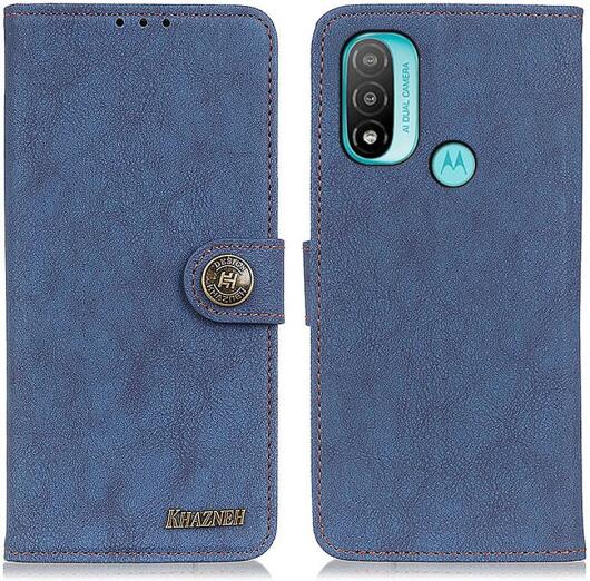 KHAZNEH Motorola Moto E20 / E40 Hoesje Portemonnee Book Case Blauw afbeelding 4