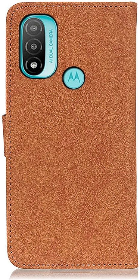 KHAZNEH Motorola Moto E20 / E40 Hoesje Portemonnee Book Case Bruin afbeelding 3