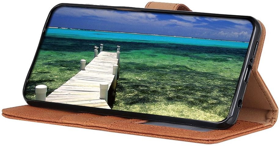 KHAZNEH Motorola Moto E20 / E40 Hoesje Portemonnee Book Case Bruin afbeelding 5