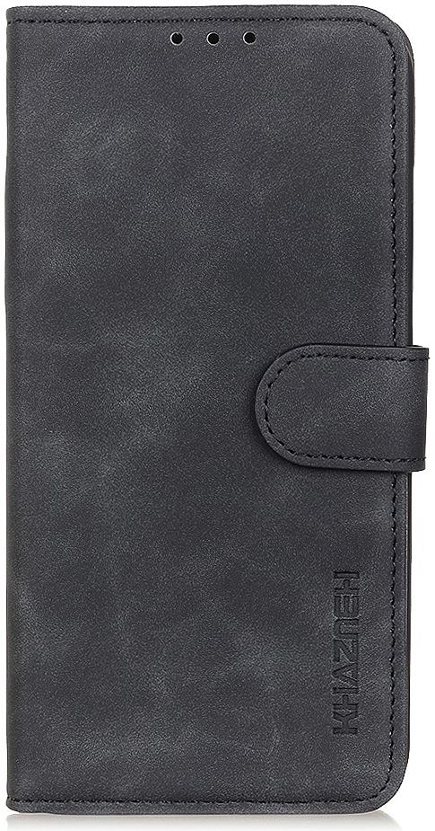 KHAZNEH Motorola Moto E20 / E30 / E40 Vintage Wallet Book Case Zwart afbeelding 3