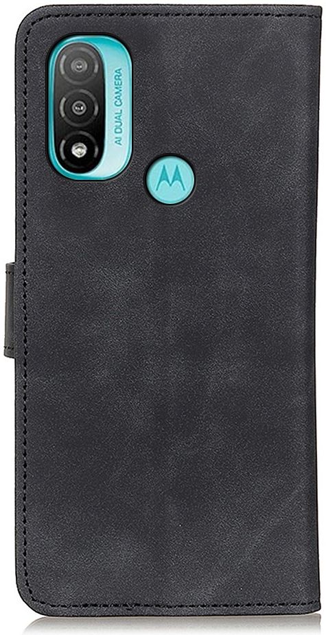 KHAZNEH Motorola Moto E20 / E30 / E40 Vintage Wallet Book Case Zwart afbeelding 4