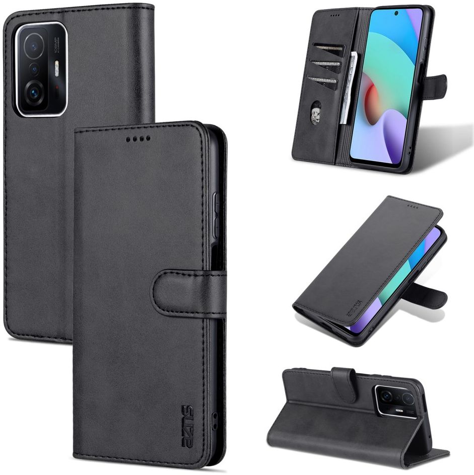 AZNS Xiaomi 11T / 11T Pro Hoesje Wallet Book Case Kunstleer Zwart afbeelding 10