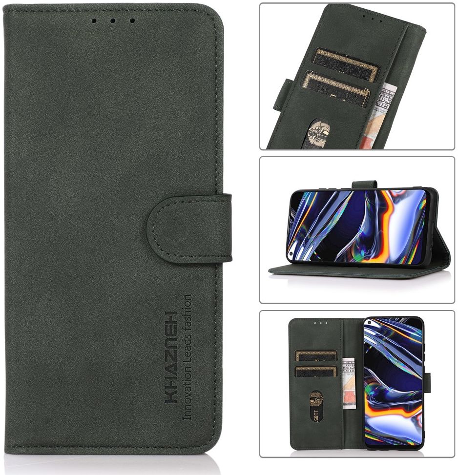 KHAZNEH Nokia G50 Hoesje Retro Wallet Book Case Kunstleer Groen afbeelding 8