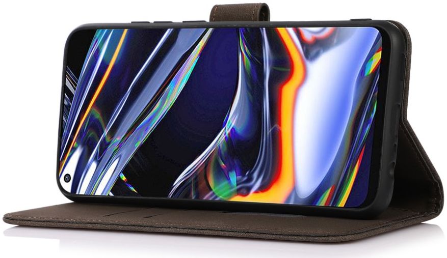 KHAZNEH Nokia G50 Hoesje Retro Wallet Book Case Kunstleer Bruin afbeelding 6
