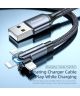 Essager 3A 180° Draaibare USB naar Lightning Oplaad Kabel 1M Rood
