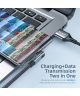 Essager Draaibare USB-C Kabel Fast Charge 180 Graden 1m Zwart