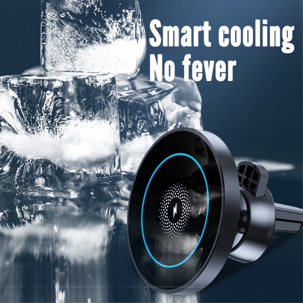 R-Just Ventilatierooster MagSafe Telefoonhouder Auto 15W Zwart afbeelding 4
