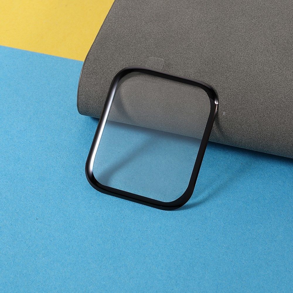 Apple Watch 45MM Screenprotector 3D Curved Edges Glass Zwart [2-Pack] afbeelding 6