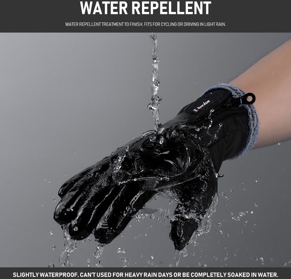 KYNCILOR Winter Handschoenen Touchscreen Wind en Water Proof Zwart M afbeelding 14