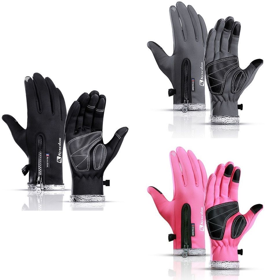 KYNCILOR Winter Handschoenen Touchscreen Wind en Water Proof Zwart M afbeelding 15