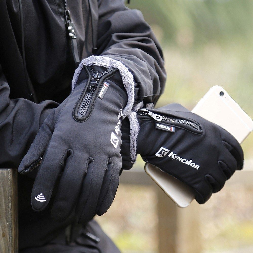 KYNCILOR Winter Handschoenen Touchscreen Wind en Water Proof Zwart M afbeelding 23