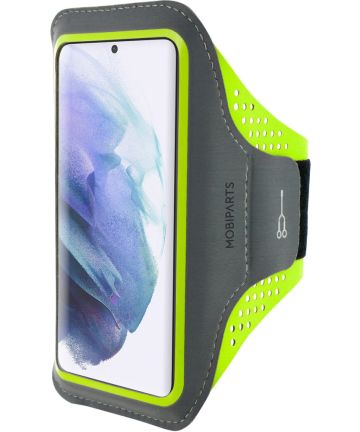 Mobiparts Comfort Fit Armband Samsung Galaxy S21 Sporthoesje Groen Sporthoesjes