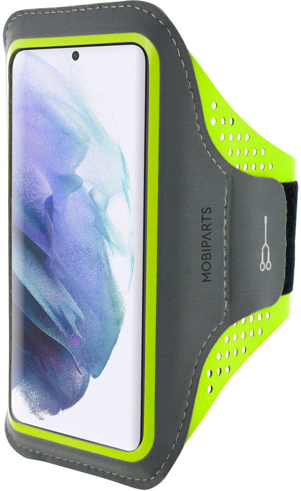Mobiparts Comfort Fit Armband Samsung Galaxy S21 Sporthoesje Groen afbeelding 1