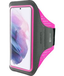 Mobiparts Comfort Fit Armband Samsung S21 Plus Sporthoesje Roze